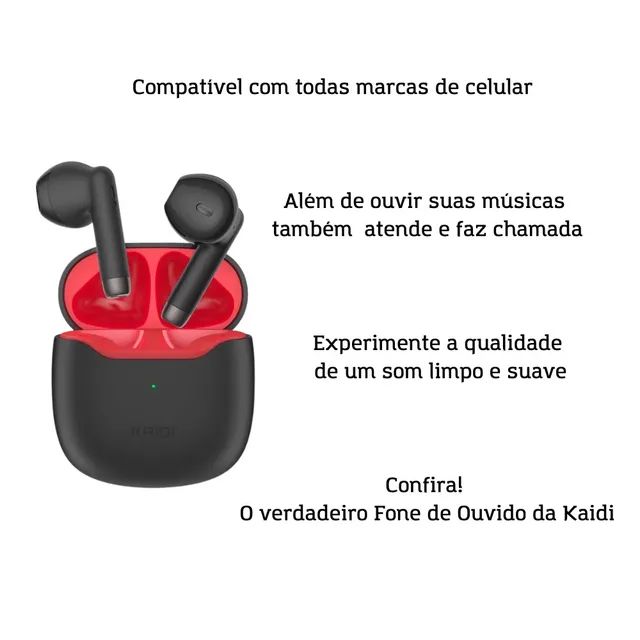 Fone de Ouvido Bluetooth TWS Sem Fio Kaidi 771 iPhone Android - Foto 5