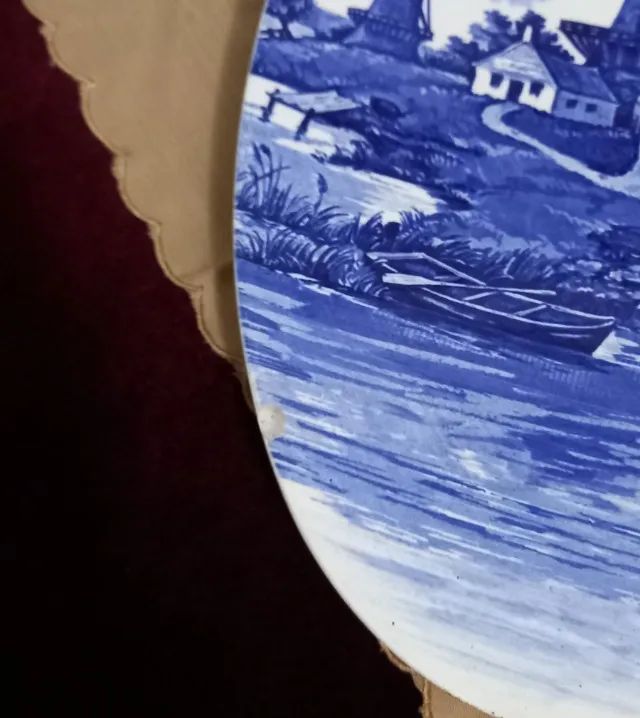 Antiga Placa Delft De Porcelana Alema De Parede - I I - Foto 6