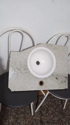 Pia com pedra para banheiro ou lavabo. - Foto 2