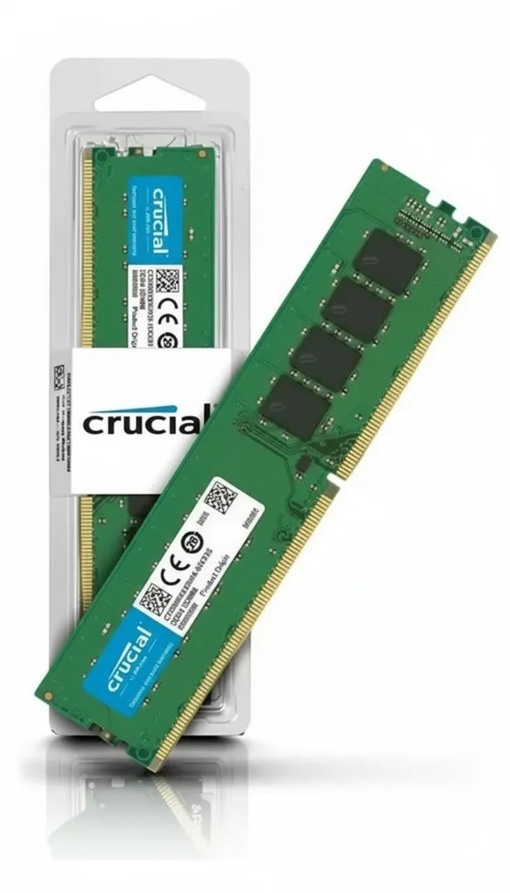 Kit 2 Memória RAM Crucial I 8GB I DDR4 I 2400mhz I Ct4g4dfs824a (Semi novo) - Foto 6