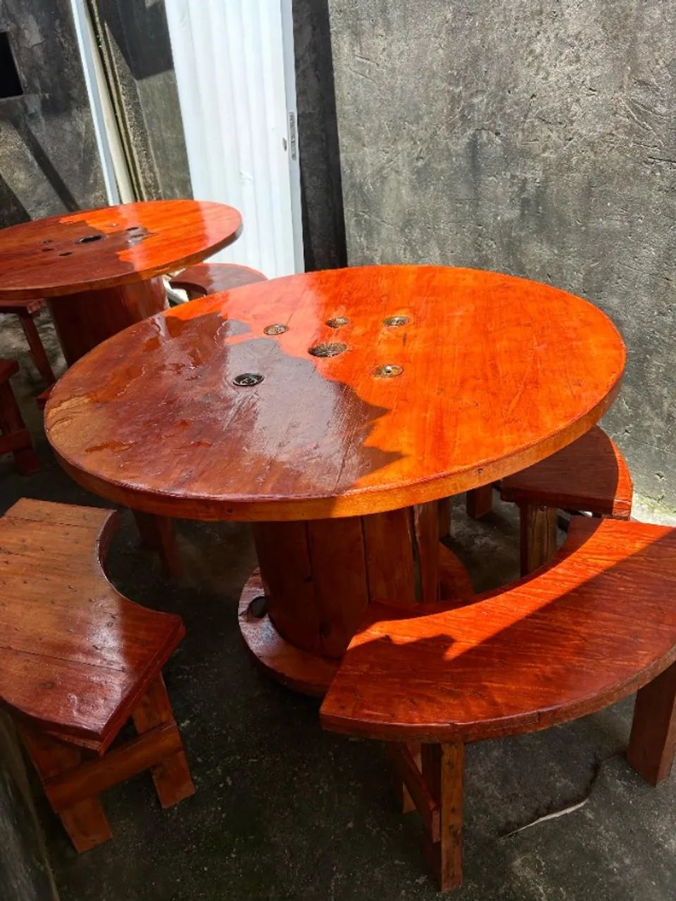MESA BOBINA/CARROSSEL EM MADEIRA - COM DESCONTO À VISTA + FRETE GRÁTIS EM SÃO LUÍS