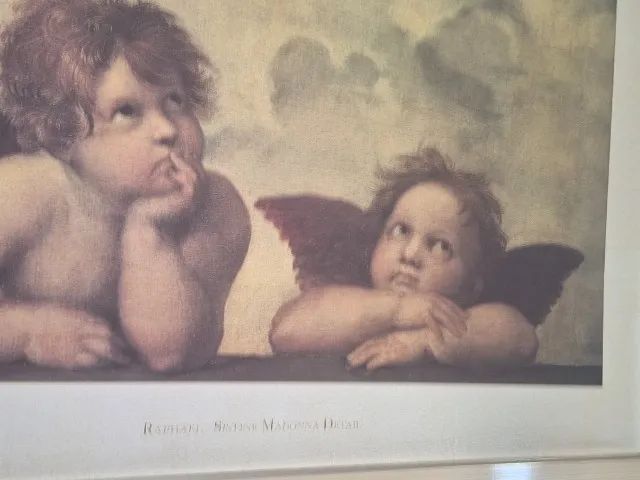 Quadro anjos Raphael Sistine