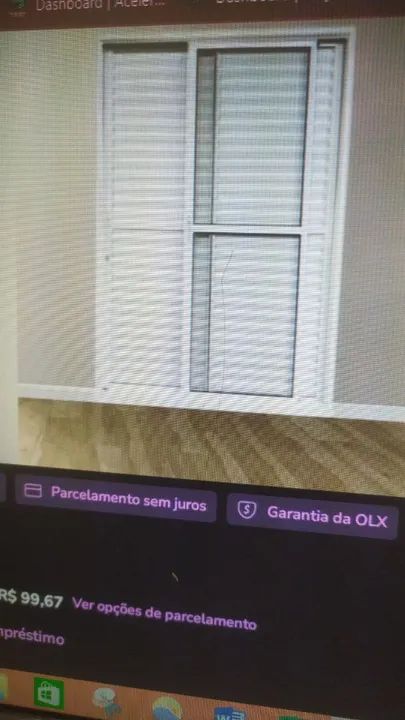 Porta de correr balcão de alumínio 