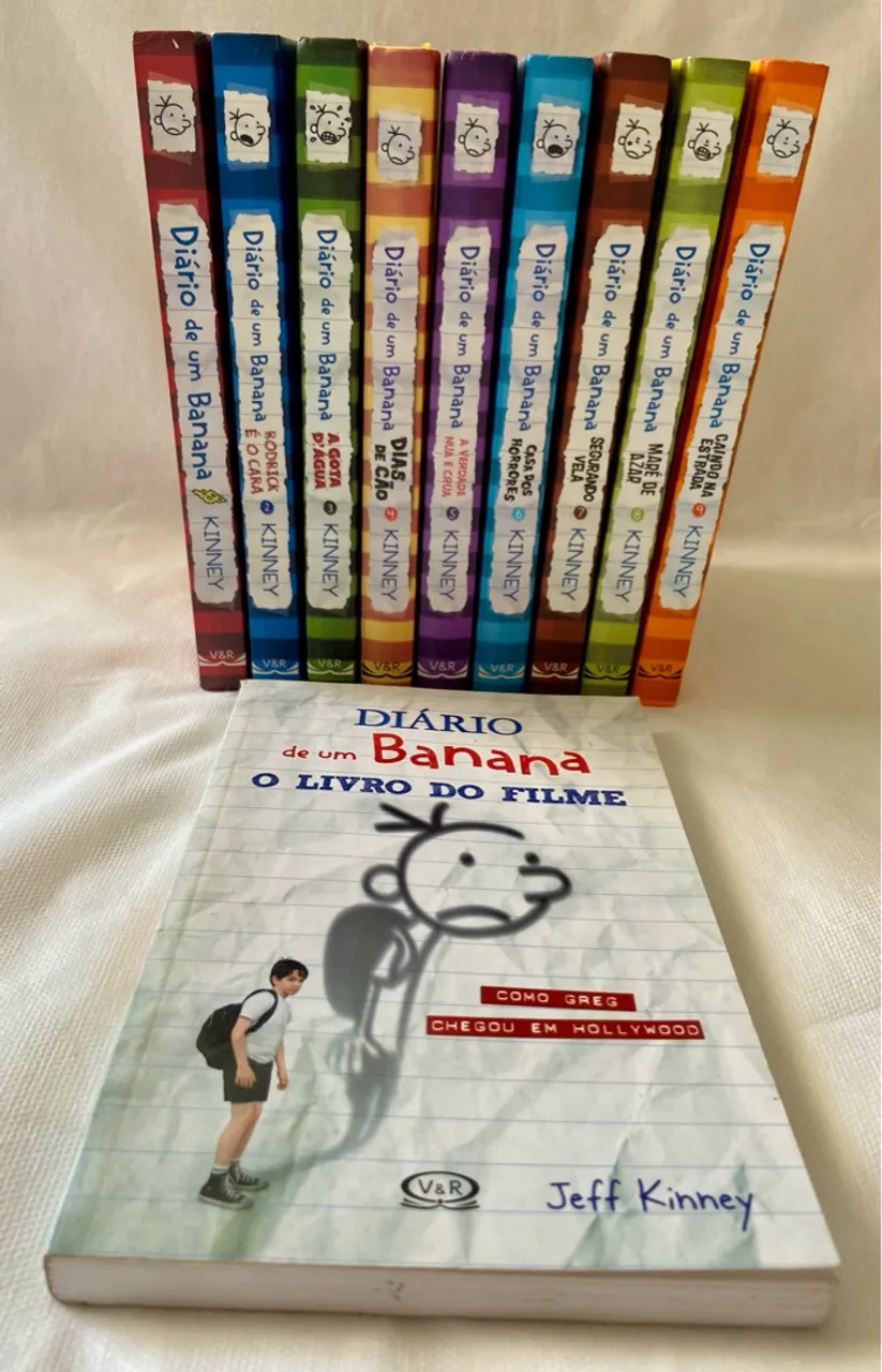 Coleção DIÁRIO DE UM BANANA (9 livros - capa dura) + Livro do Filme