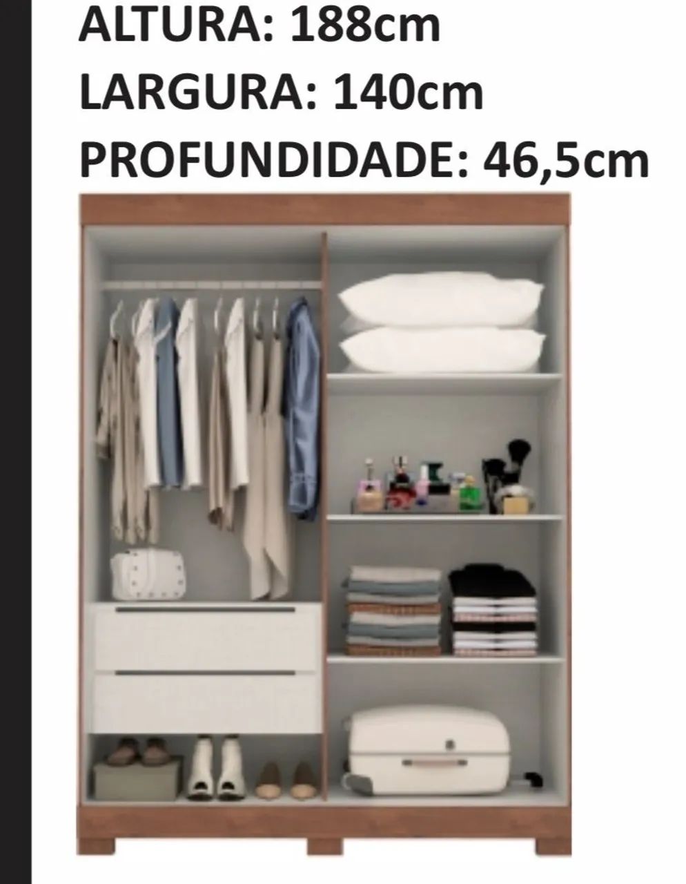 Guarda roupa ayla 100% MDF  - Foto 3