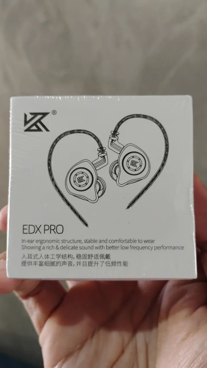 Fone de Ouvido KZ EDX Pro sem Microfone - Preto - Lacrado - Novo - Foto 3