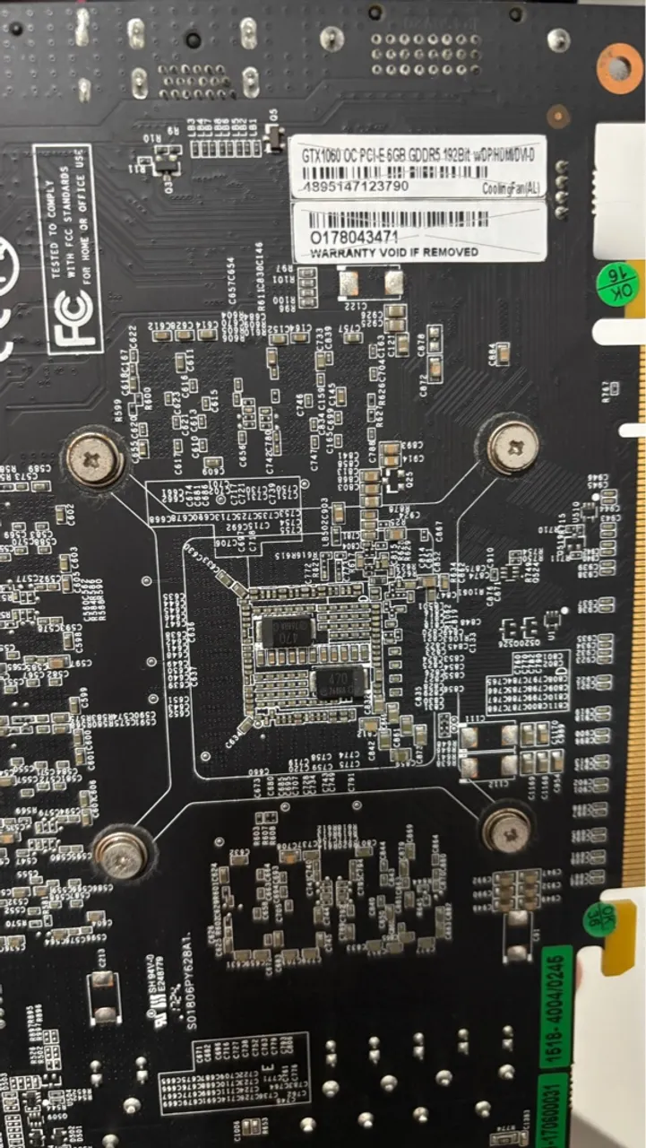 Placa de Vídeo GTX 1060 6GB