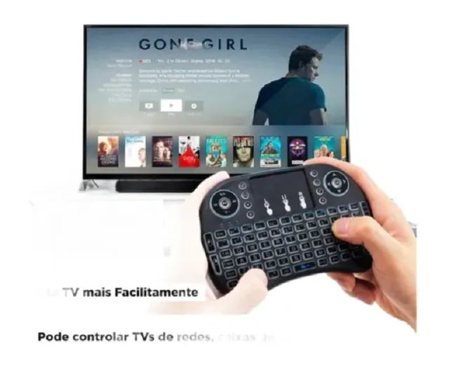 Mini Teclado Keyboard Sem Fio Wireless Iluminado Luz Led - Foto 4