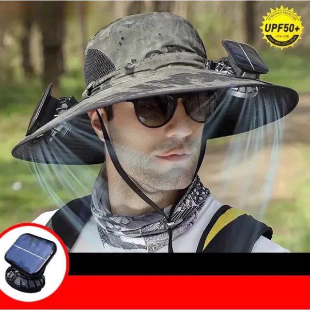 Chapéu de ventilador Solar USB chapéu com ventilador carregavel