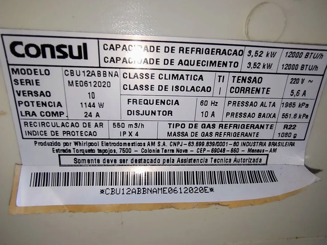 Evaporadora Consul 12.000 BTUs  - Foto 4
