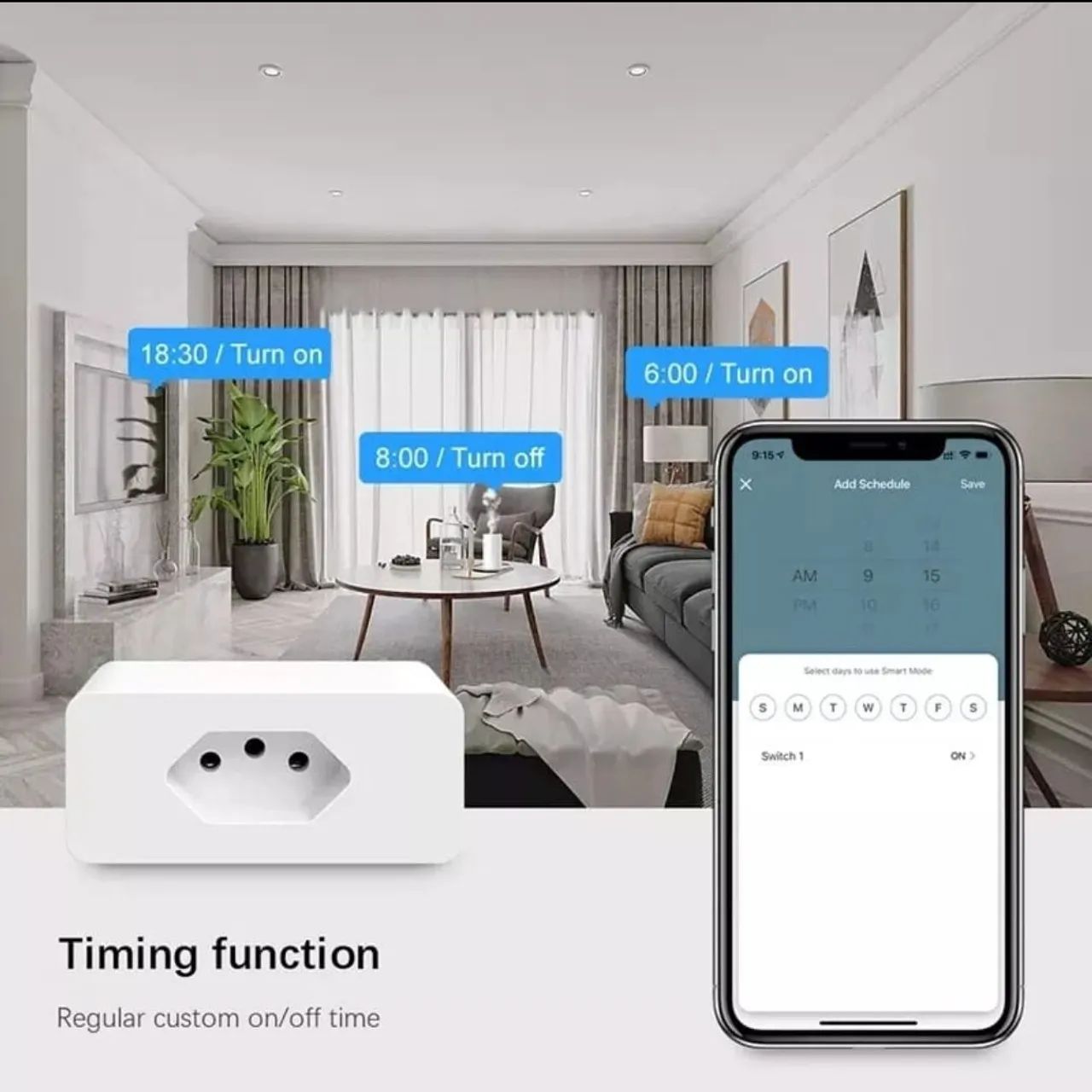 Tomada Inteligente Smart Plug - 16A - Compatível com Alexa e Google Home - Foto 4