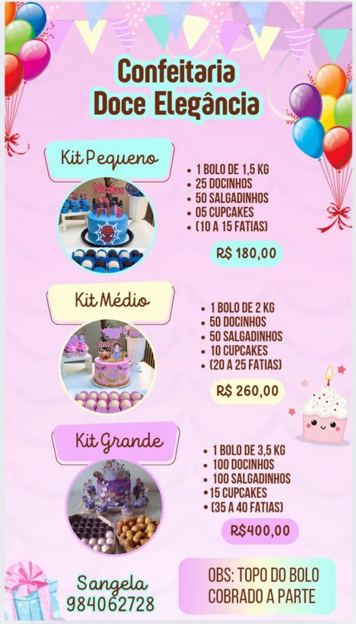 Bolos, Doces e Salgados 
