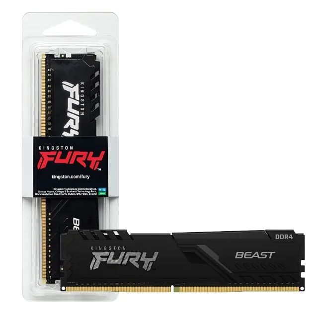 Memoria RAM Desktop DD4 8GB 3200Mhz Kingston HyperX Fury (Original/Lacrado) - 145 reais 