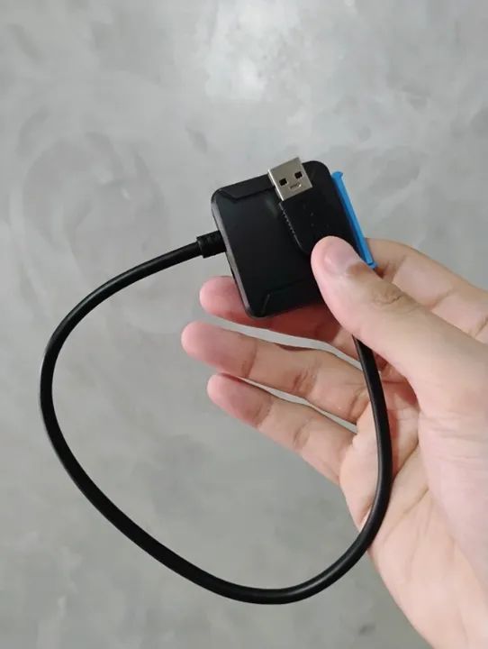 Cabo Adaptador SATA para USB 3.0 para 3,5" / 2,5" SSD HDD SATA III + Fonte de Alimentação  - Foto 3