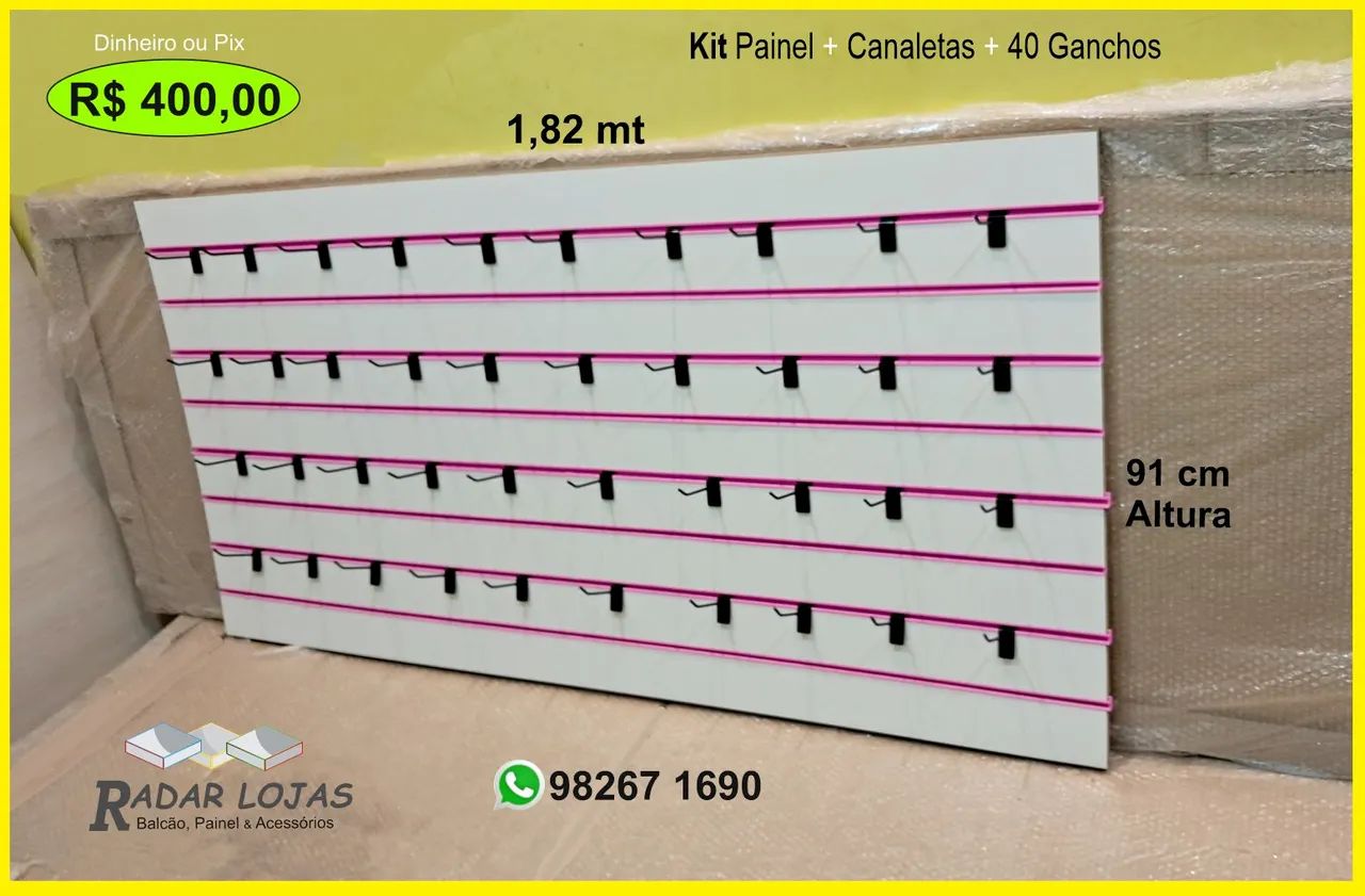Painel novo para loja 91 X 1,82 - Foto 3