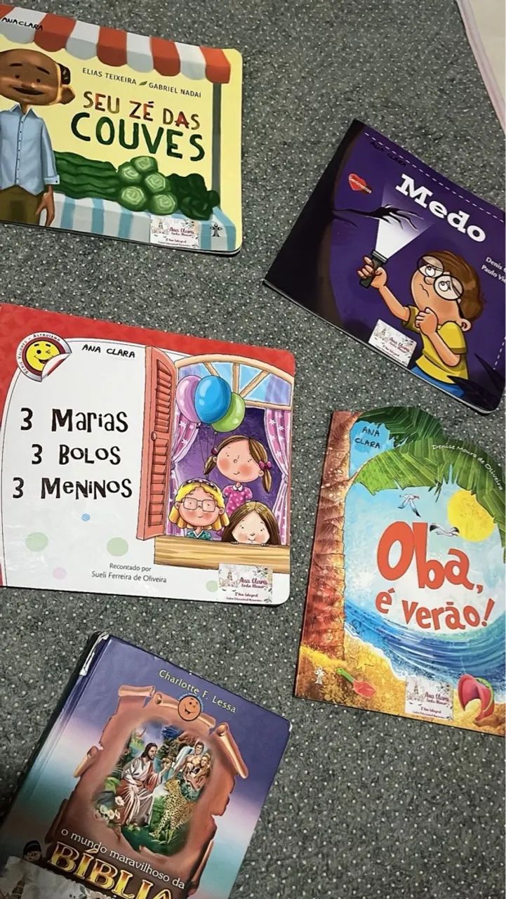 Lote 4 livros de literatura + Bíblia Infantil