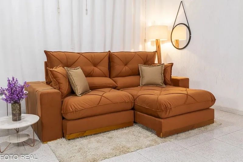 Sofá Retrátil Reclinável Gran Bello 2.50m Veludo- D33 e Molas Ensacadas - Foto 4