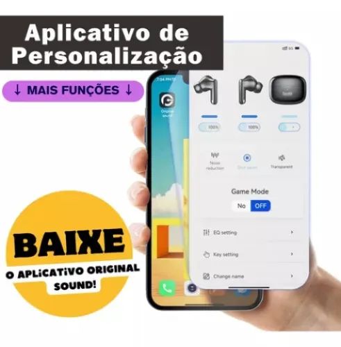 Fone Cancelamento de Ruído Realfit F3 sem fio - Foto 3