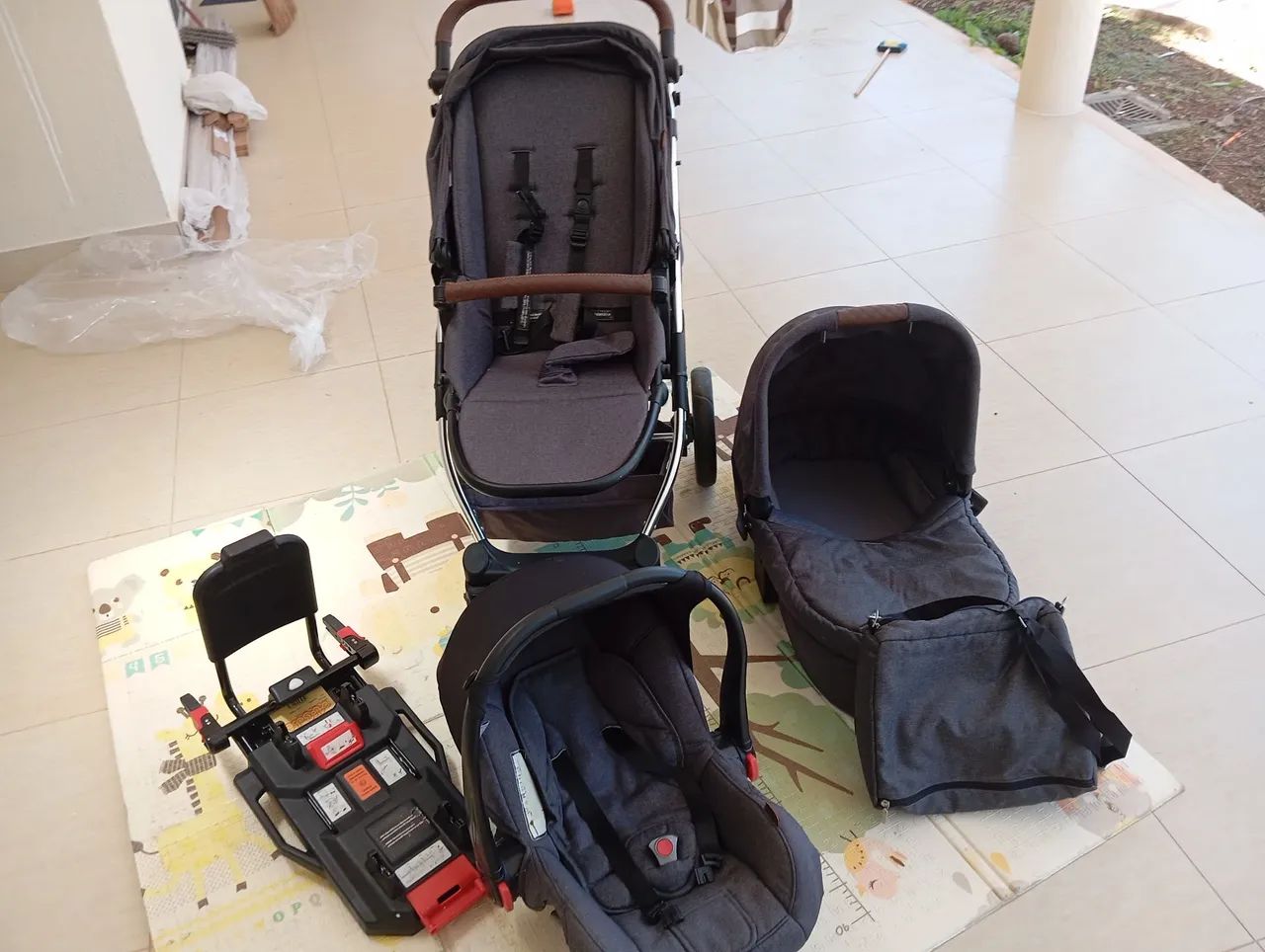 Carrinho de Bebê Completo 4 em 1 - Foto 2