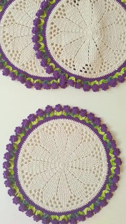 Kit Jogo Americano de Crochê  4 Lugares completo - Foto 2