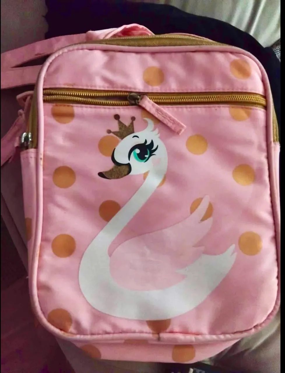 Kit escolar infantil Puket Mochila rodinhas + Lancheira Rosa Cisne  - Foto 6