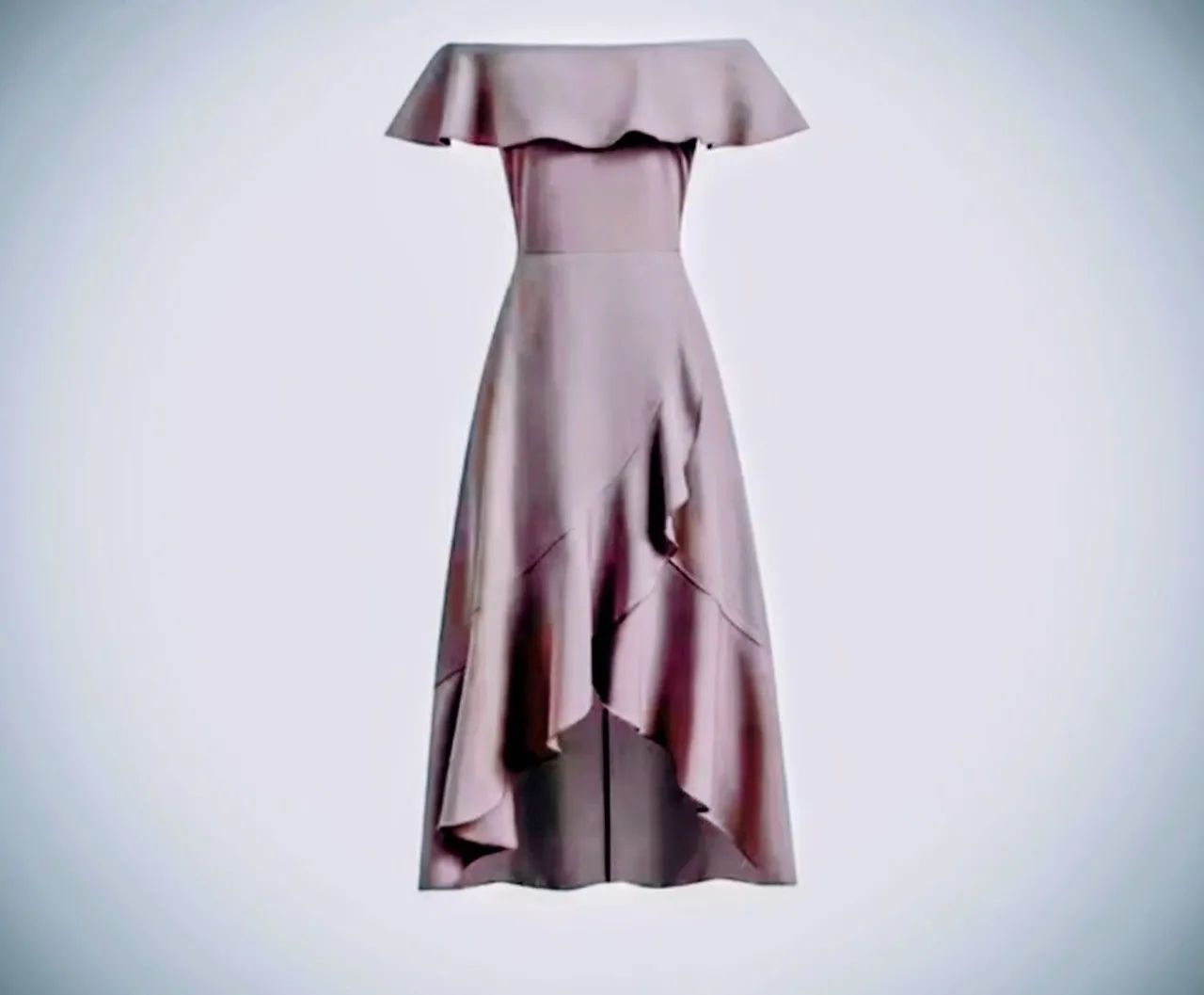 Vestido elegante com babados cor Rose. - Foto 2