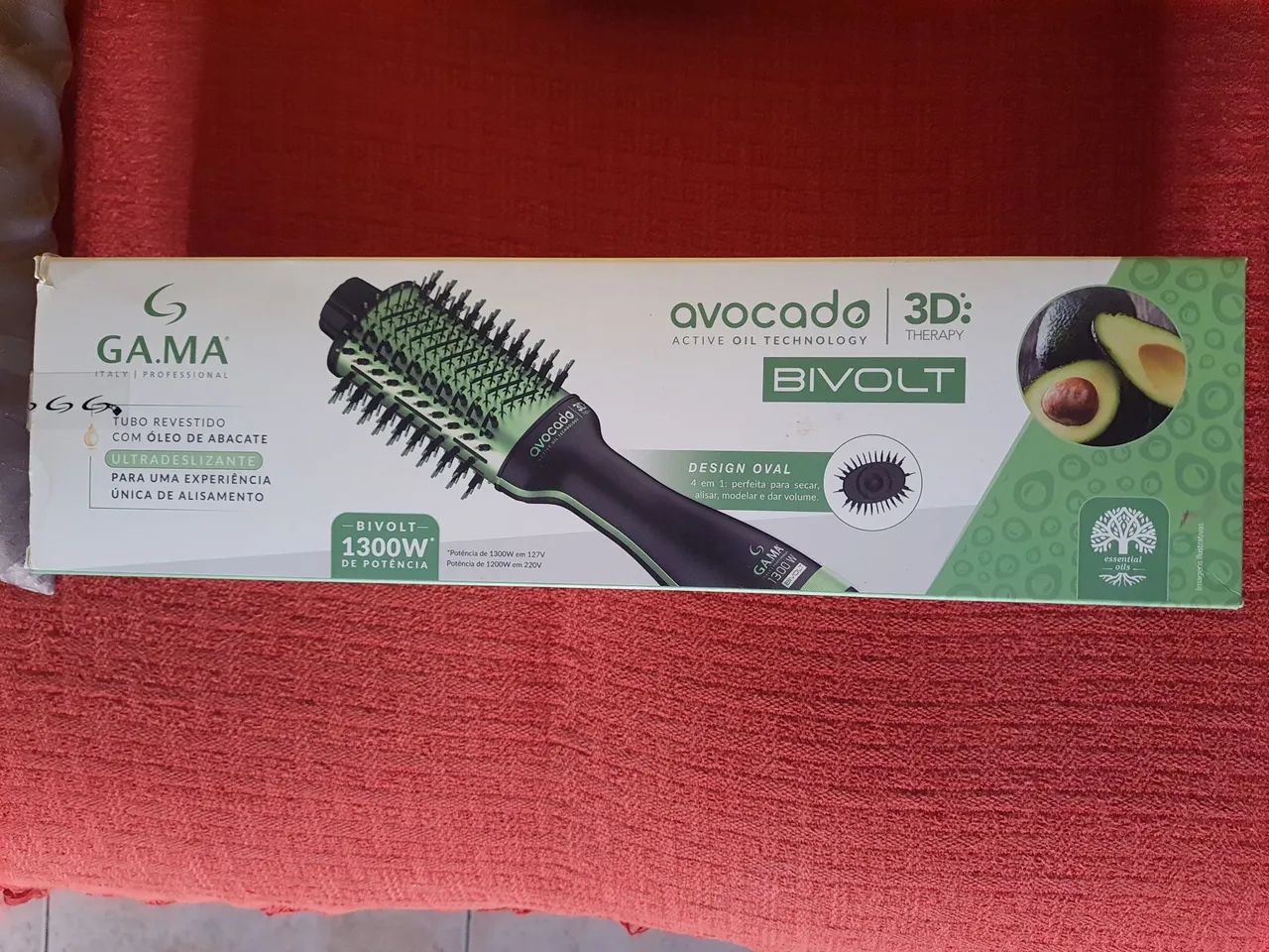 Escova alisadora secadora Gama Avocado 3D Bivolt 1300W Nova!  - Foto 3