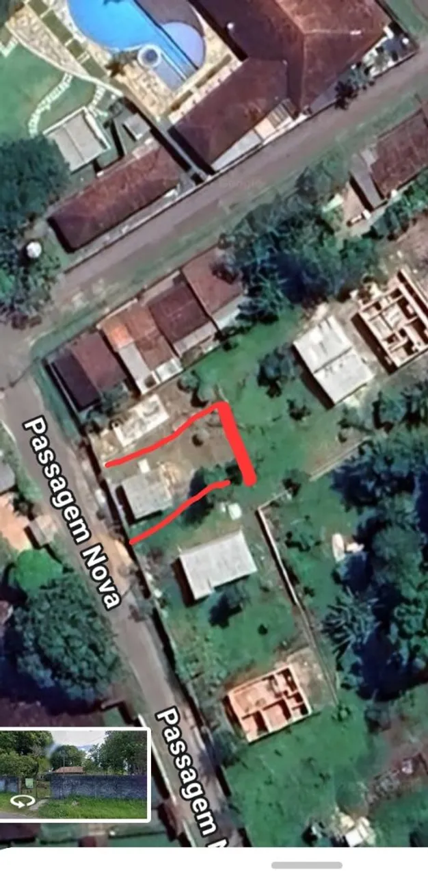 Vendo terreno com uma kit net