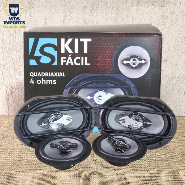 Auto Falantes Kit Fácil Quadriaxial  6x9  e 6 Polegadas 280W