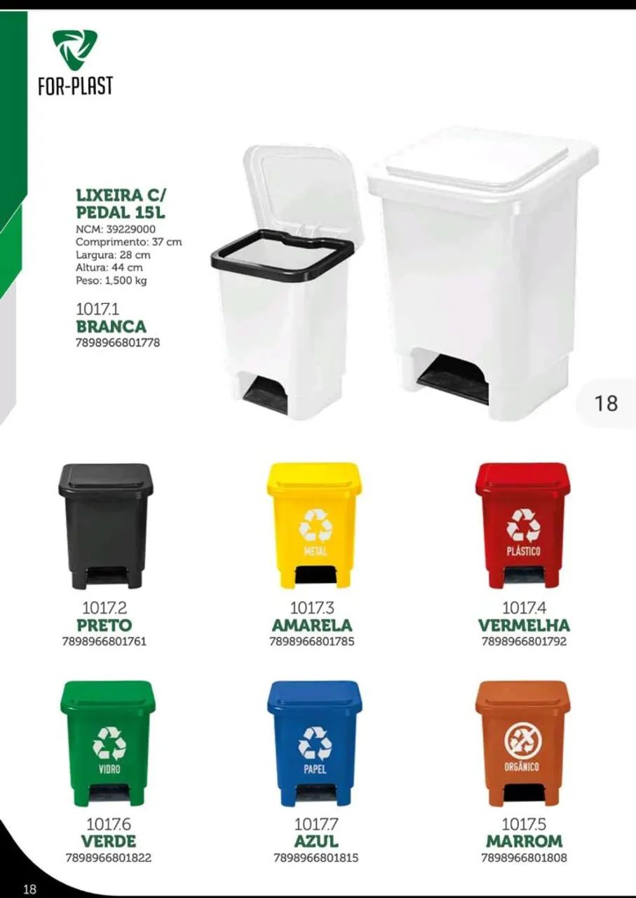 Lixeira com Pedal 15l,50l,100 litros  - Foto 3