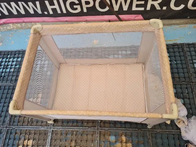 Berço Portatil Fit Bege Poá - Voyage - Foto 3