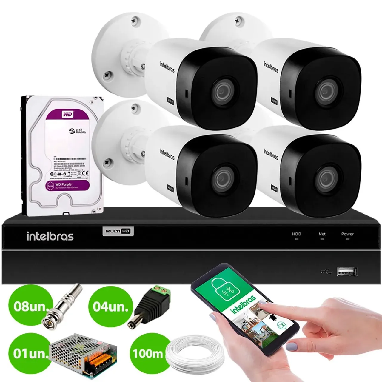 Kit Câmeras de Segurança Intelbras Completo