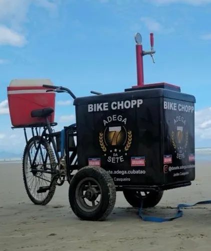 Carrinho de sorvete ou chopp bicicleta
