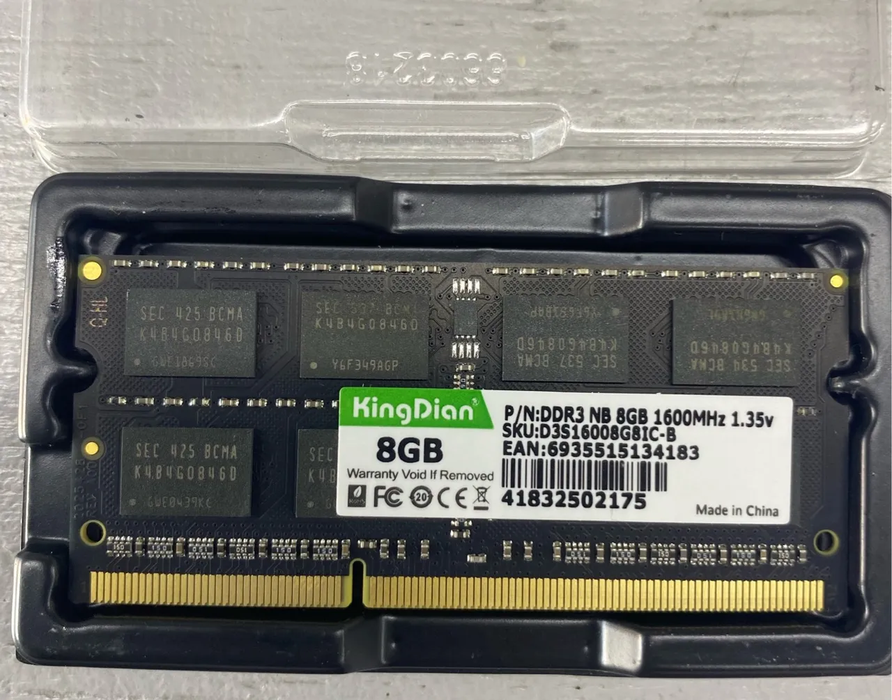 Memória RAM 8gb DDR3