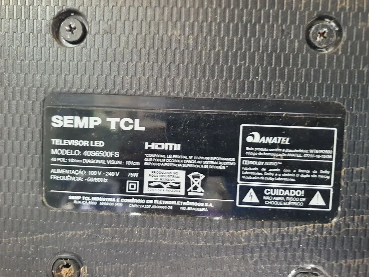 Smart tv com defeito 