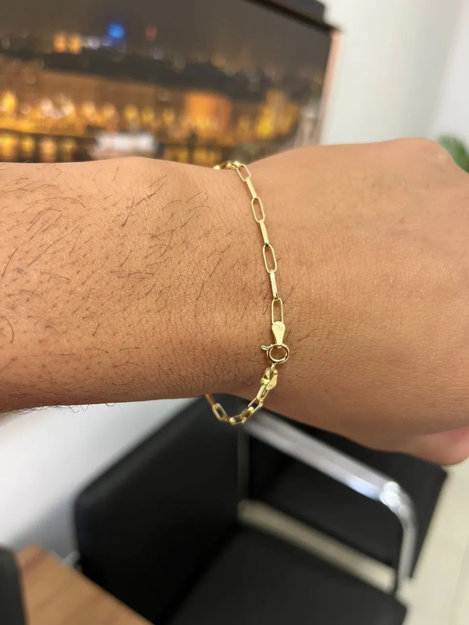Pulseira Tijolinho fina Ouro 18k  - Foto 2