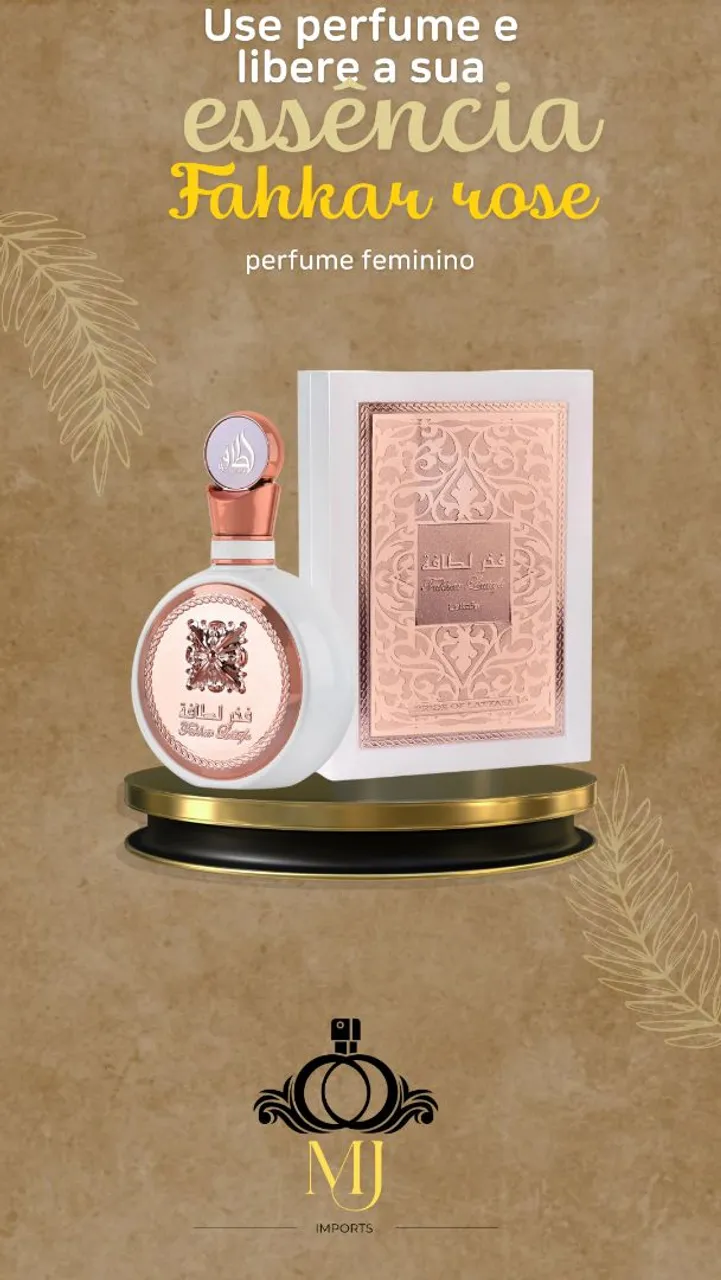 Fahkar Rose - Perfume Feminino Essencial!Originais 