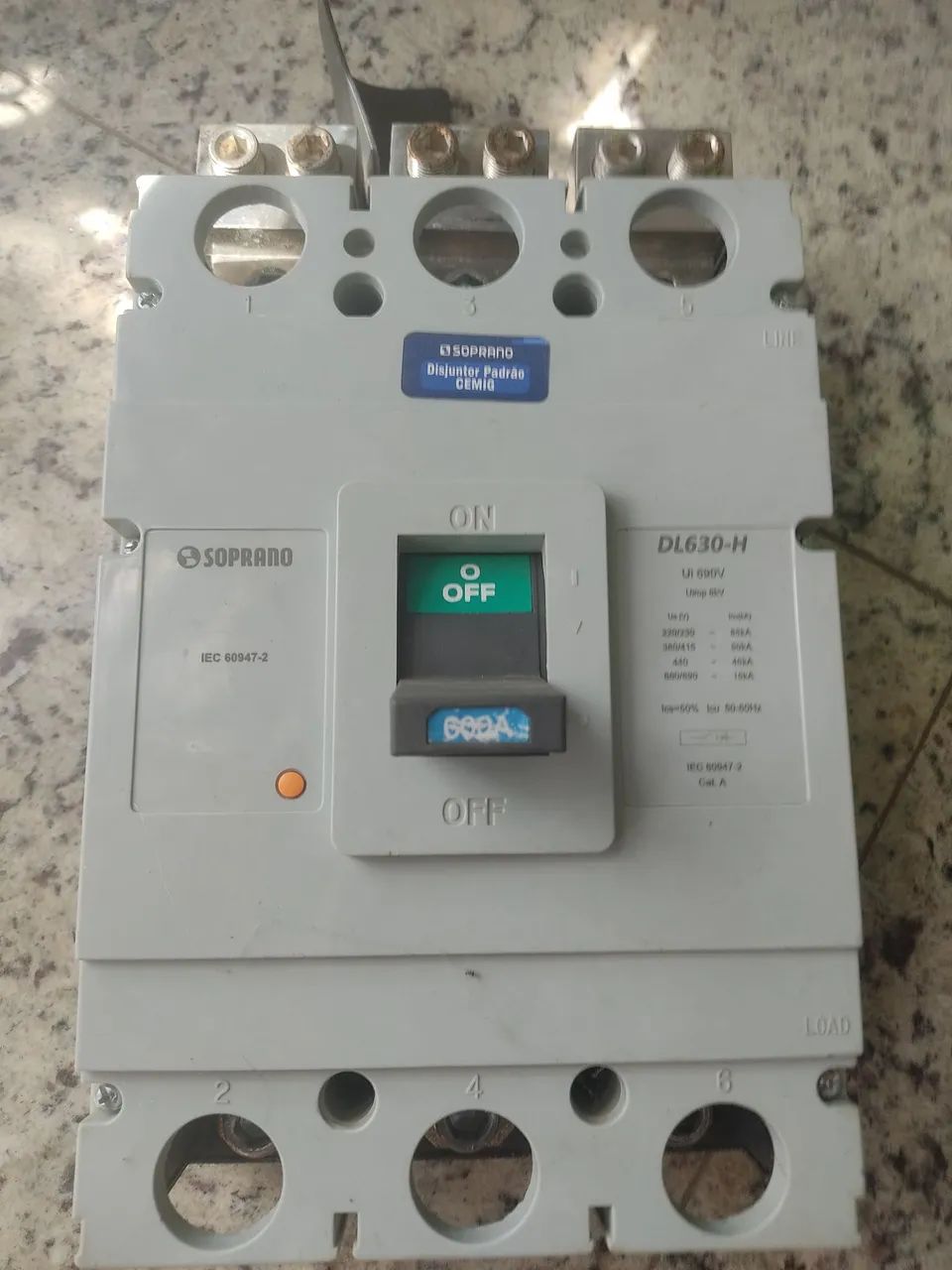 Disjuntor Soprano DL630-H 600A