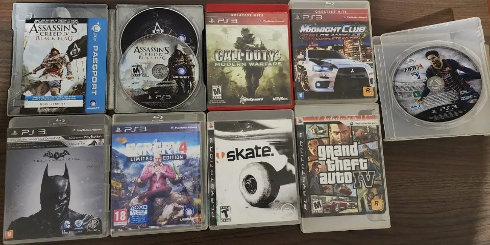 Kit c/ 8 Jogos de Ps3