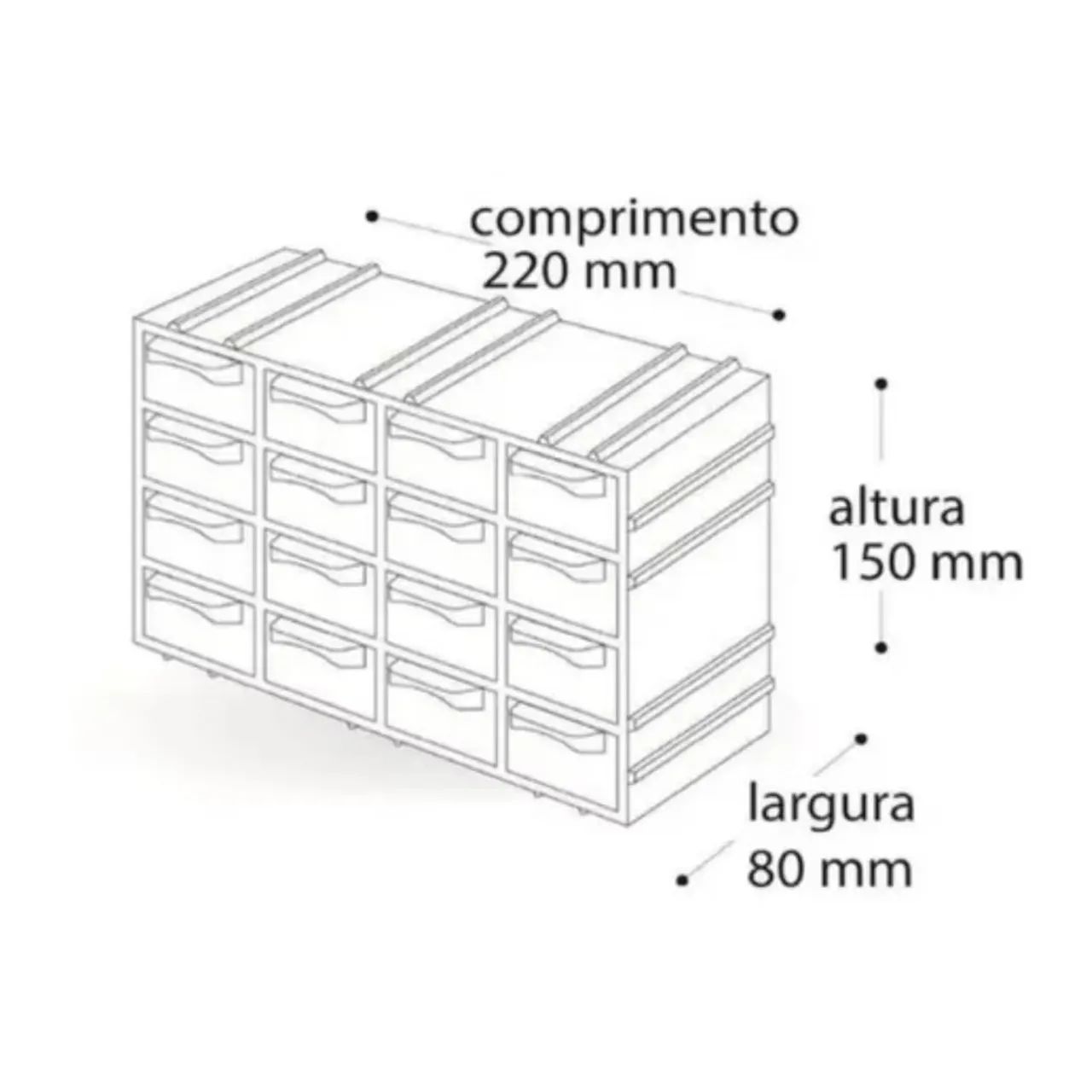 Gaveteiro Plástico Organizador 6 Caixas - Foto 3