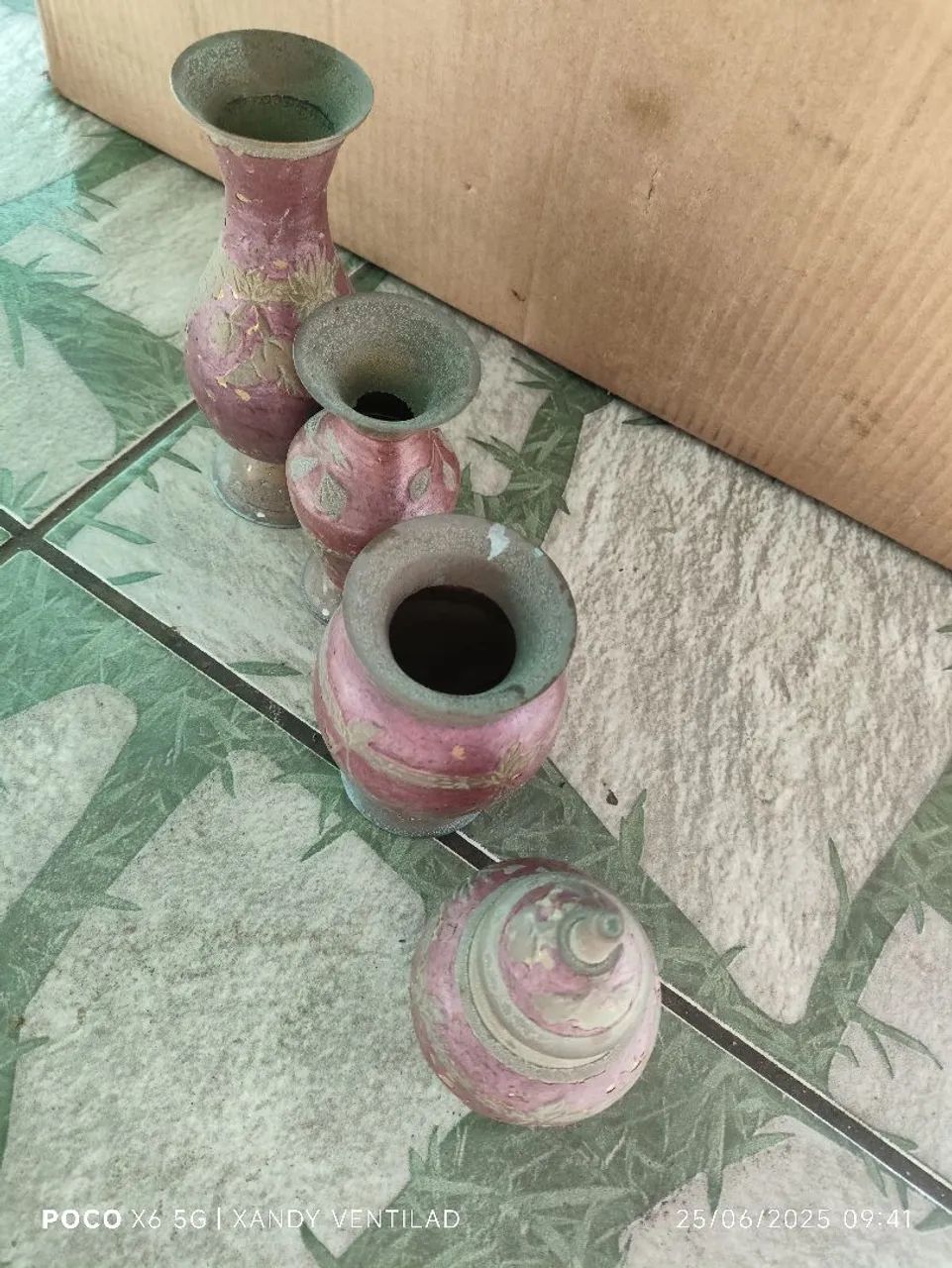 Conjunto de 4 vasos metal  - Foto 4
