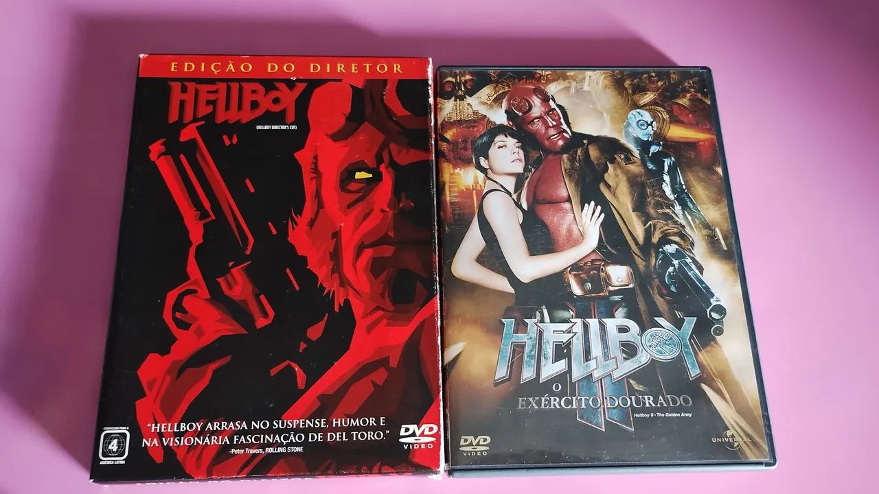 Hellboy 1 e Hellboy 2 filme DVD usado