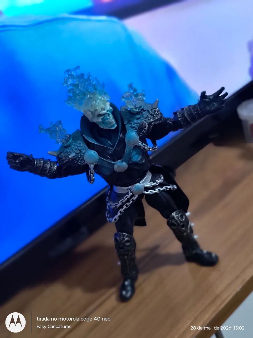 Boneco Motoqueiro fantasma/Ghost Rider Marvel Legends - Foto 3