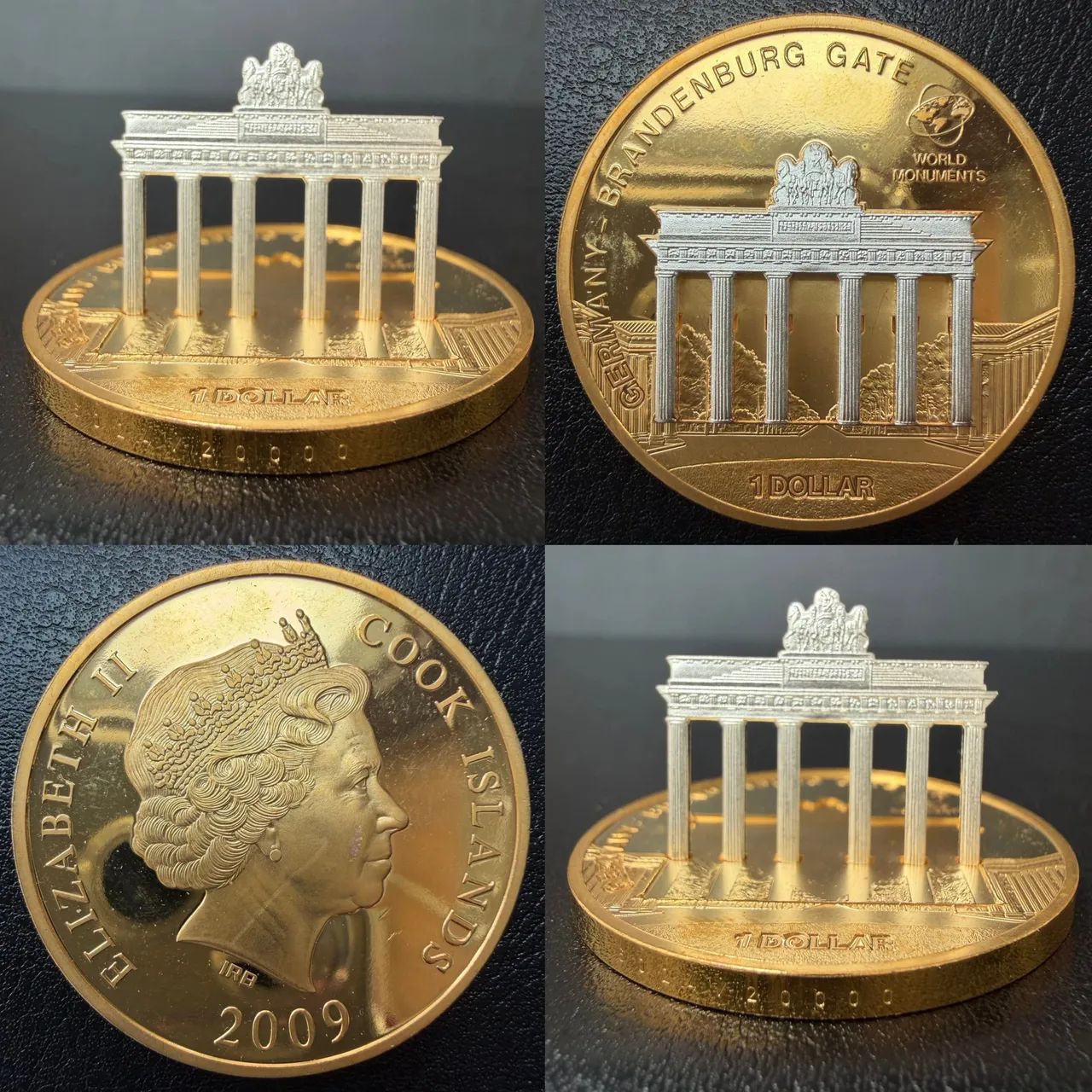 Moeda de 1 Dólar Portão de Brandemburgo  - Foto 4