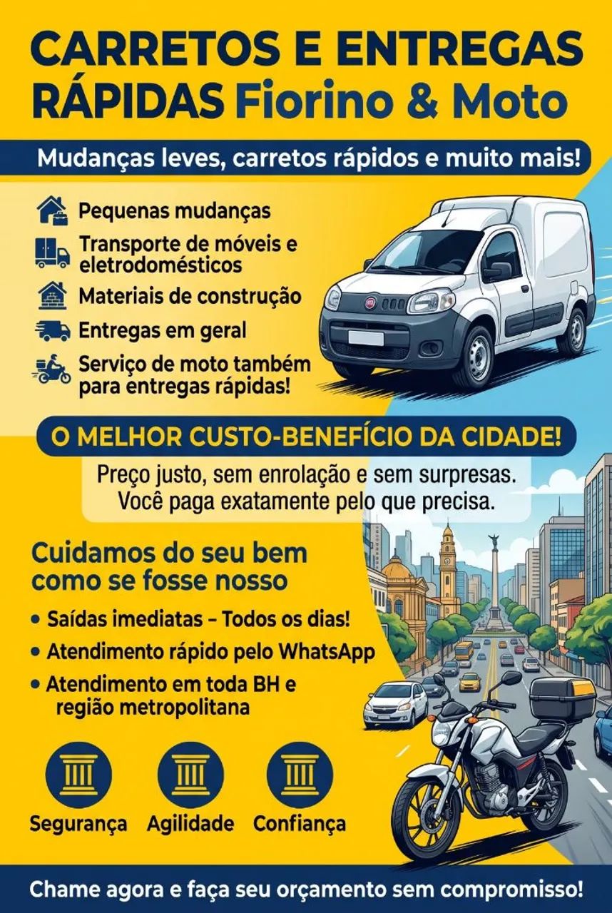 CARRETO BH E REGIÃO COM MELHOR PREÇO