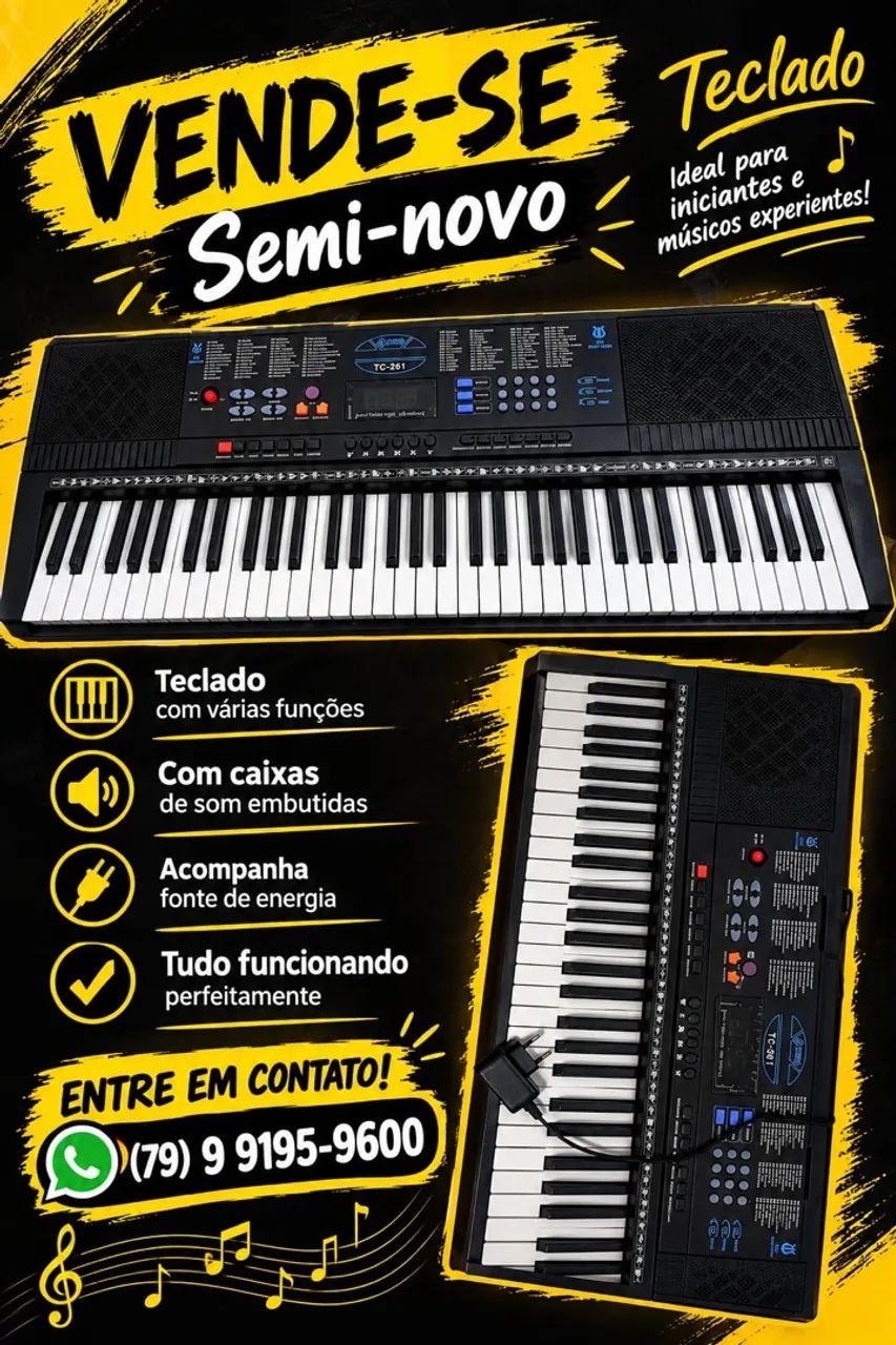 Teclado seminovo 