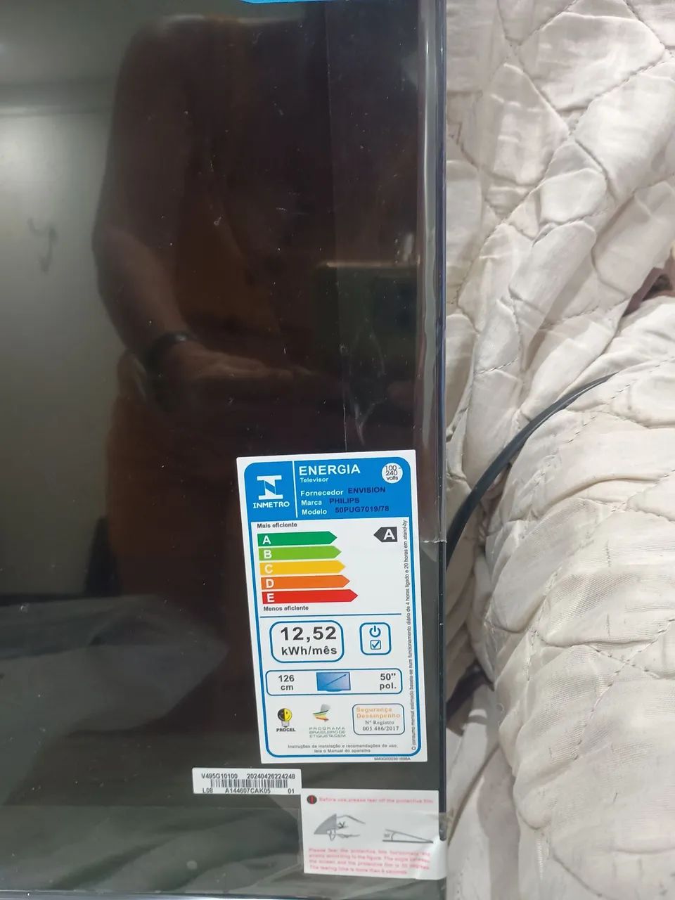 Tv Philips nova 50pol com tela trincada  - Foto 2