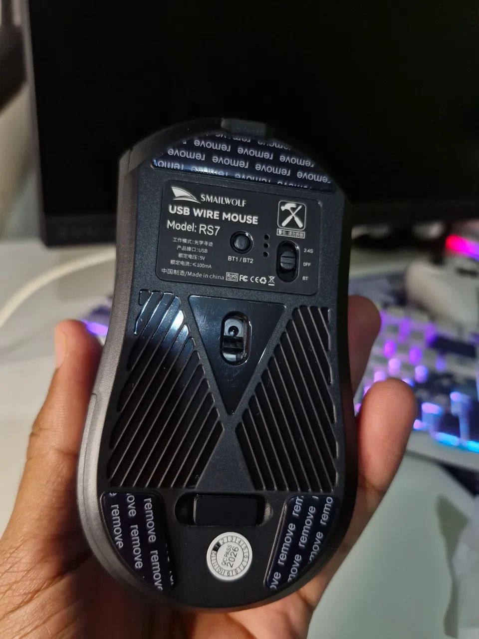Mouse Gamer sem fio SmailWolf RS7- NOVO - Foto 3