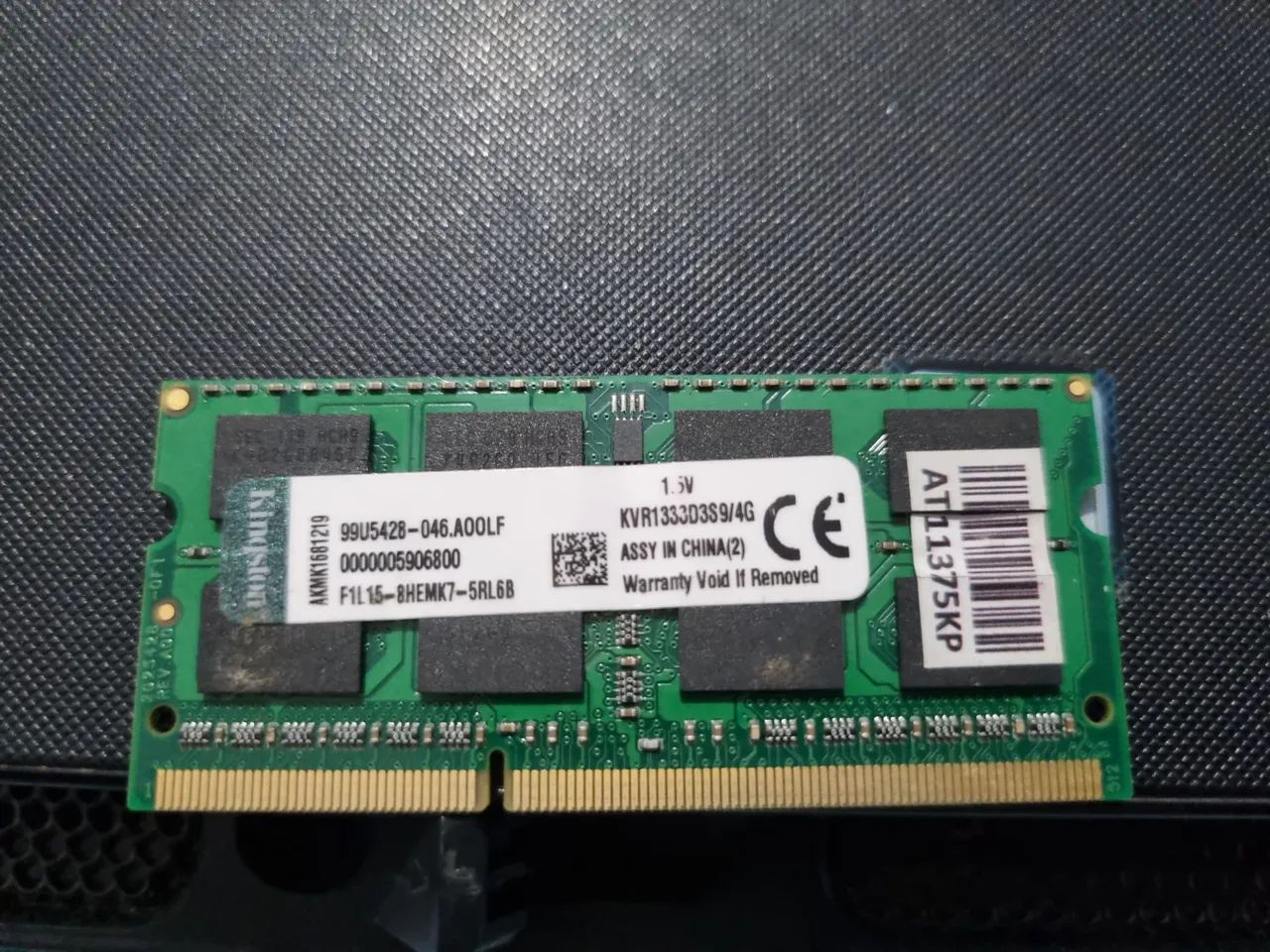 Memória Note Kingston DDR3 4GB 1333mhz