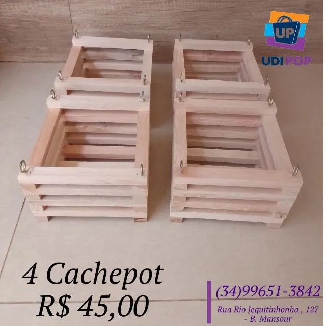 Cachepot de Madeira UDI POP - Foto 2